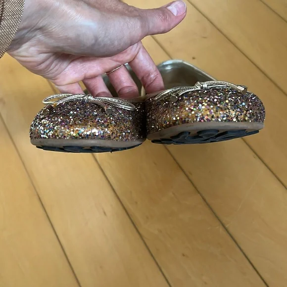 Jimmy Choo gold/ multi color glitter ballet flats, size EU39 US 9 - Picture 3 of 7
